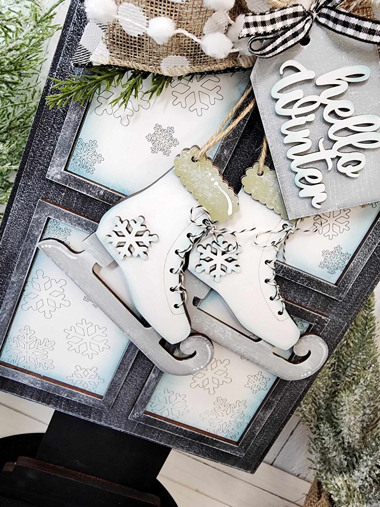 Winter Wonderland Ice SkatesHanging Sign DIY Kit