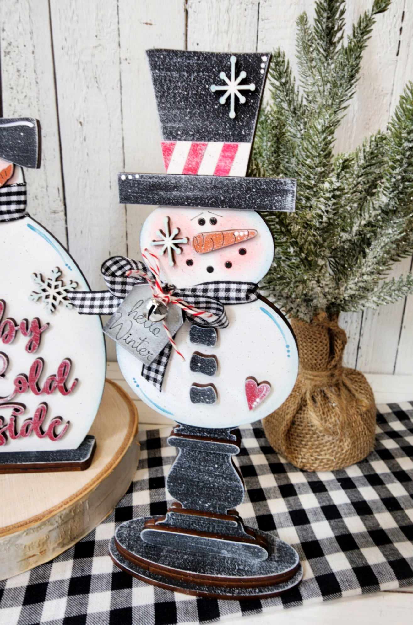 Winter Wonderland Standing Snowman Trio DIY Kit