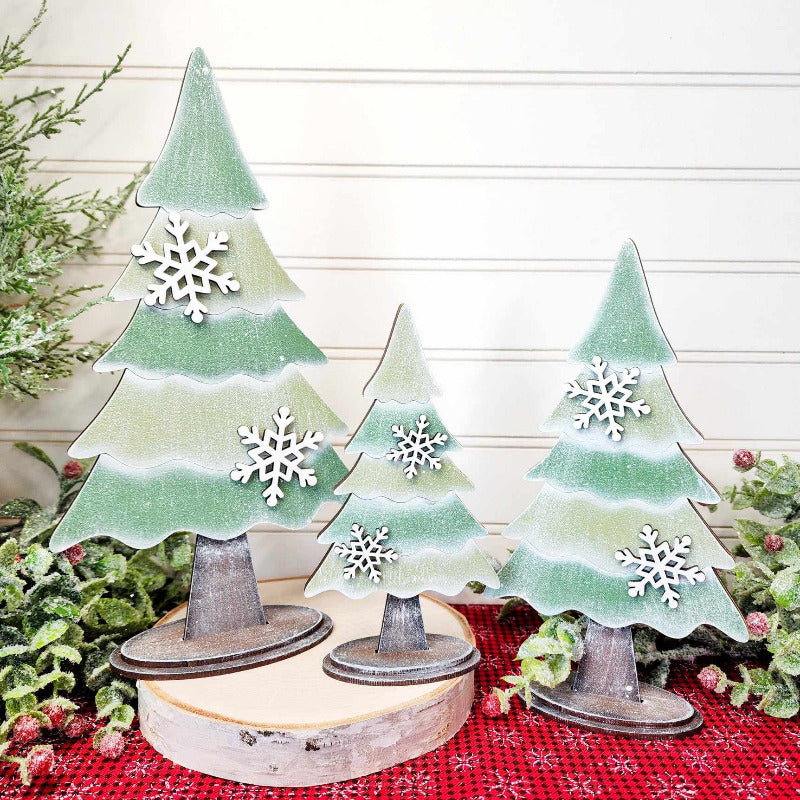 Mistletoe Christmas Standing Trees Trio DIY Kit