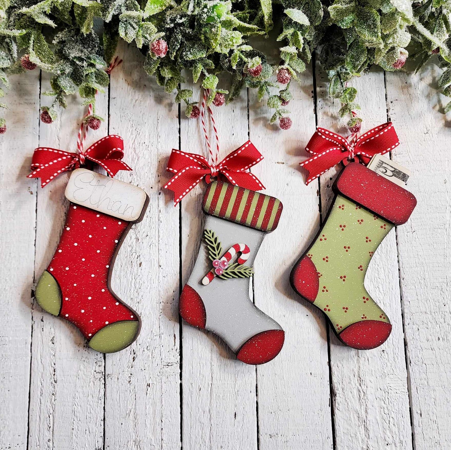 Twas the Night Before Christmas Stocking Money Holder Ornaments DIY Kit