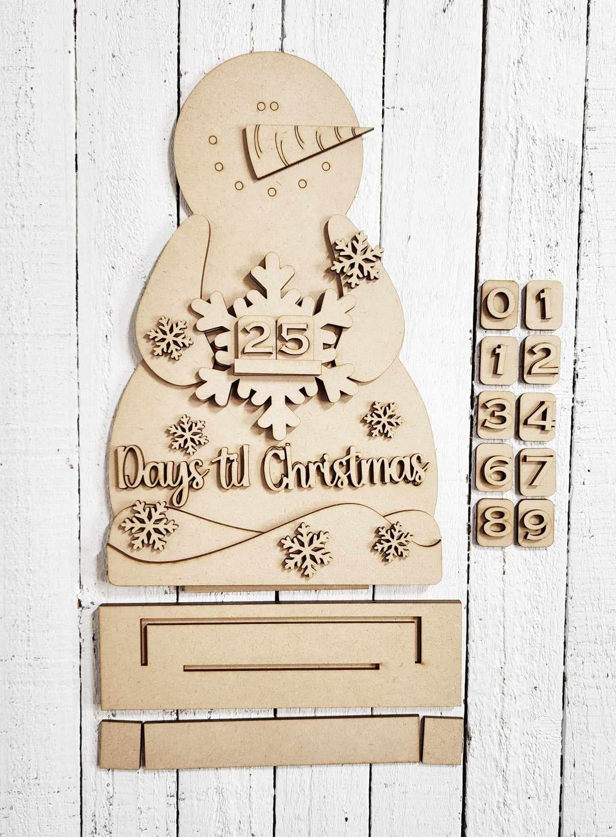 Winter Wonderland Snowman Countdown DIY Kit