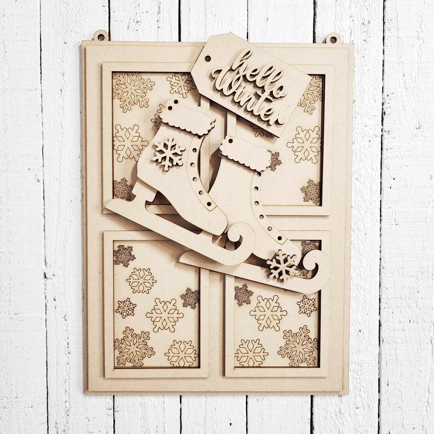Winter Wonderland Ice SkatesHanging Sign DIY Kit