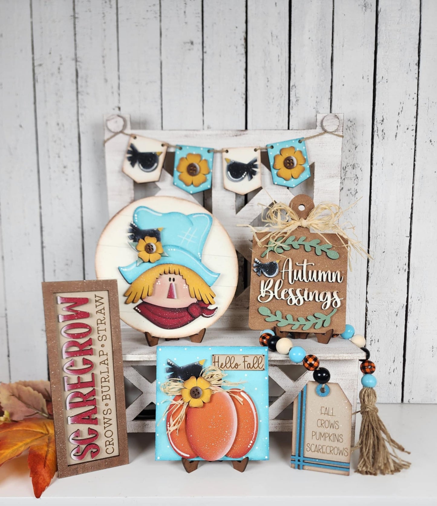 Fall Scarecrow Tiered Tray DIY Kit