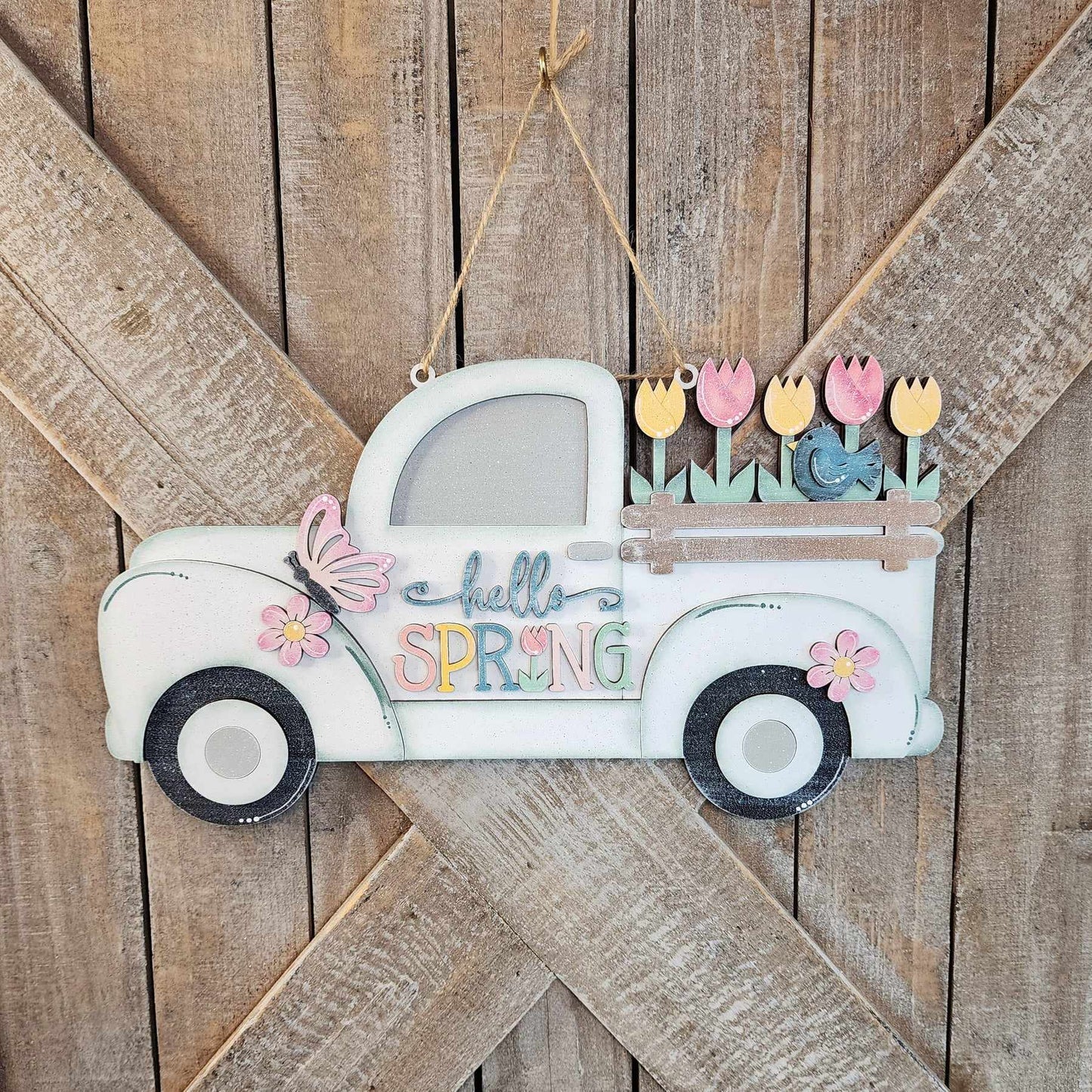 Hello Spring Truck Door Hanger DIY Kit