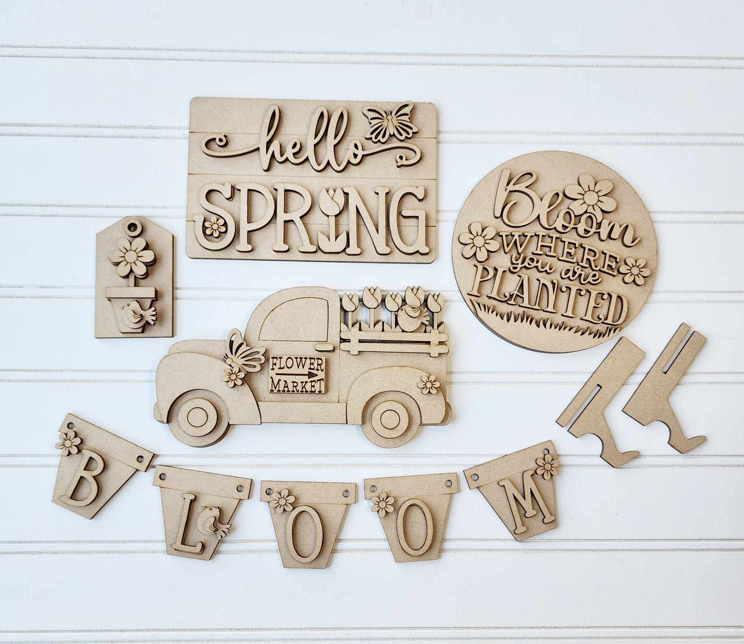 Hello Spring Tiered Tray DIY Kit