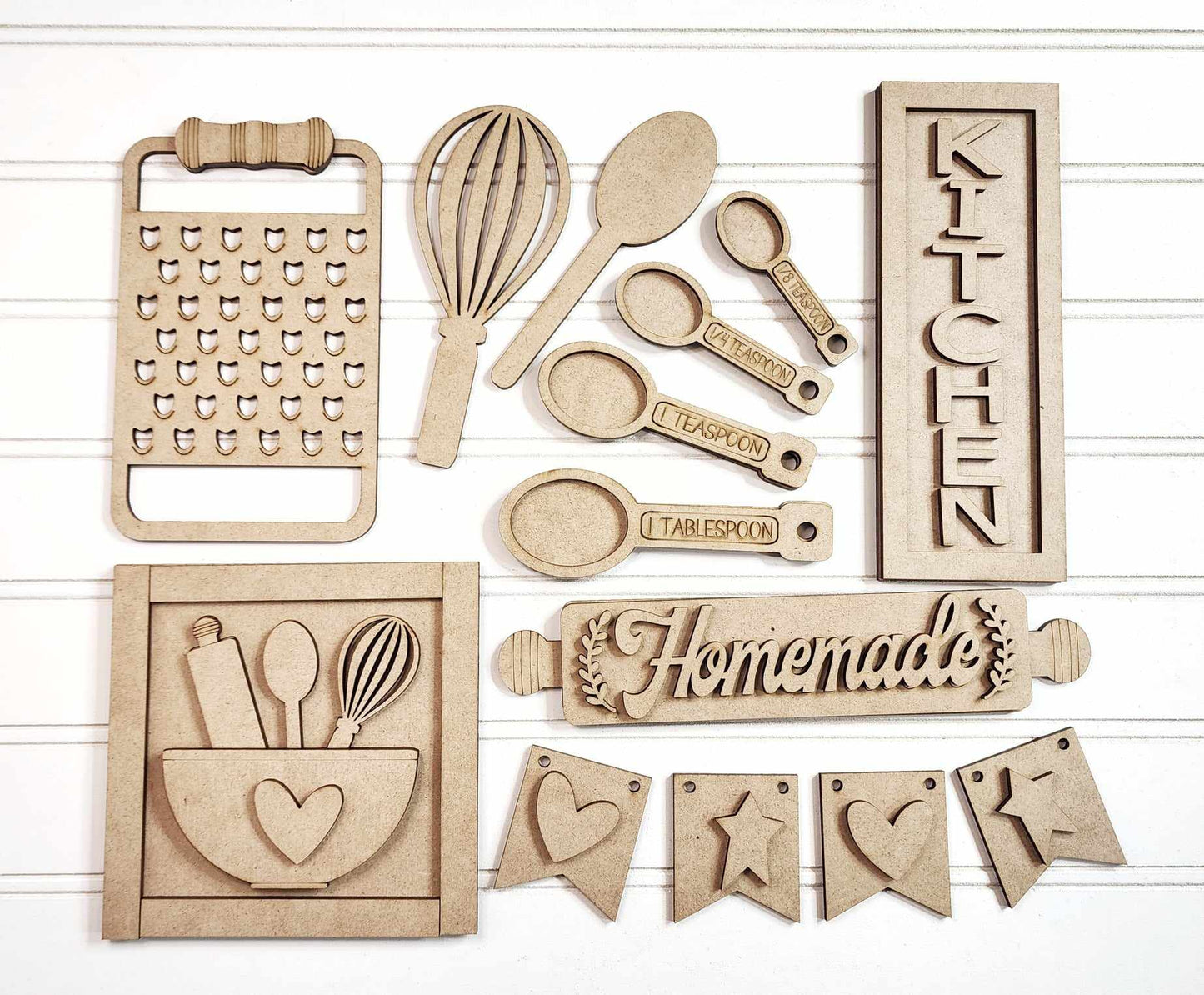Primitive Home Kitchen Themed Tiered Tray DIY Kit