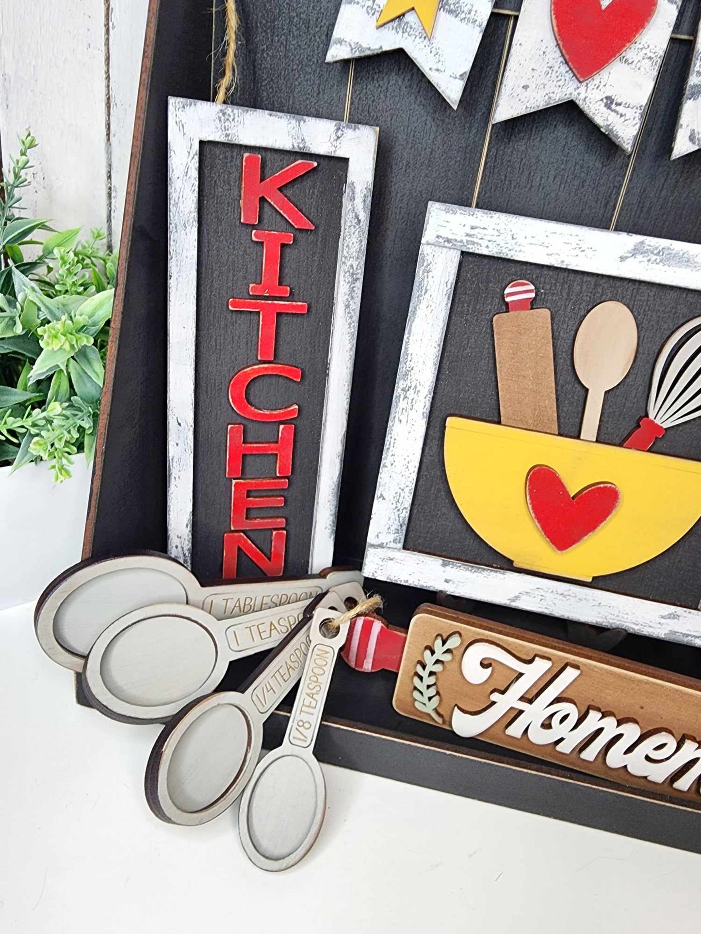 Primitive Home Kitchen Themed Tiered Tray DIY Kit
