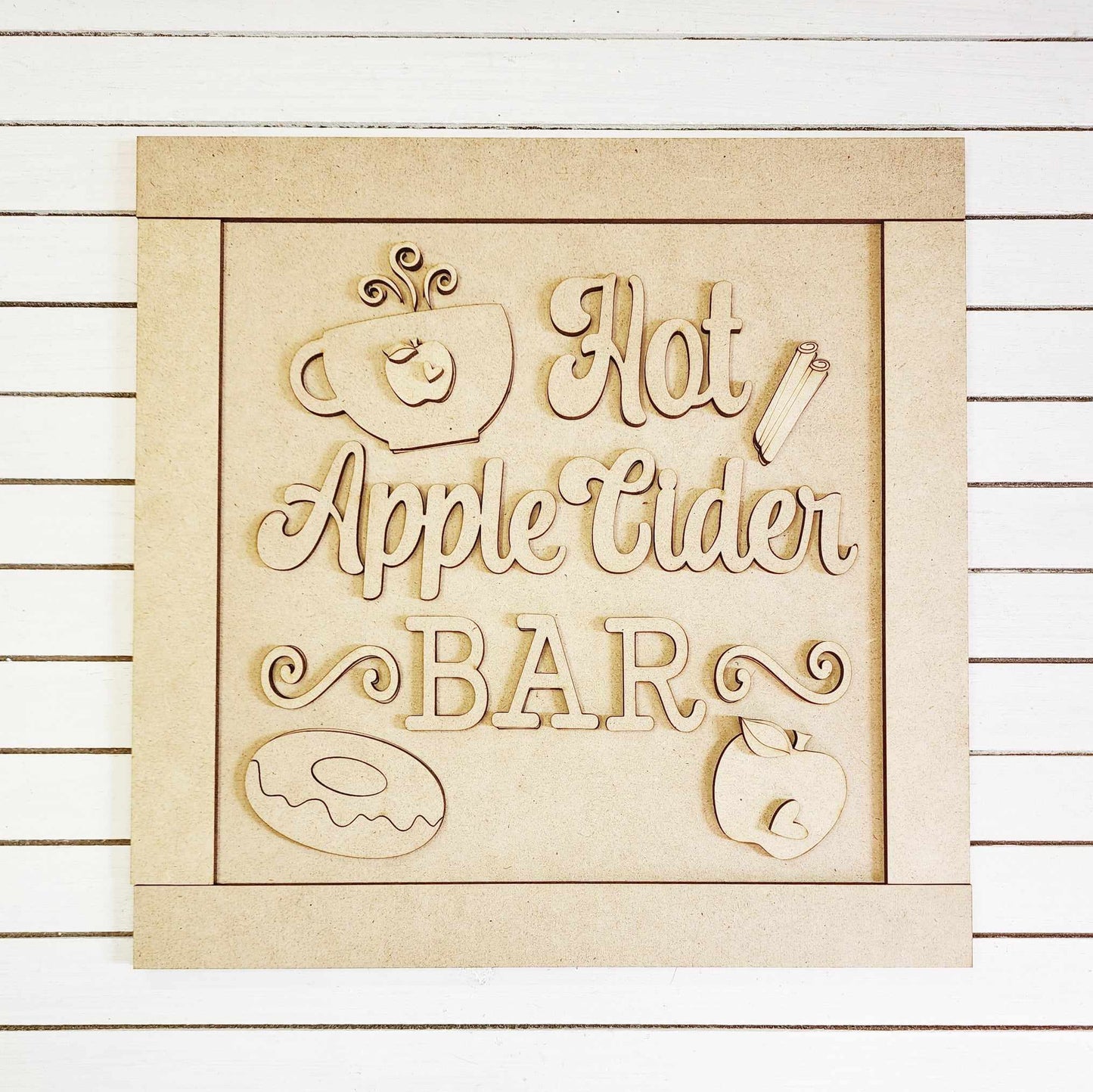 Apple Cider Season Hot Apple Cider Bar Word Art DIY Kit