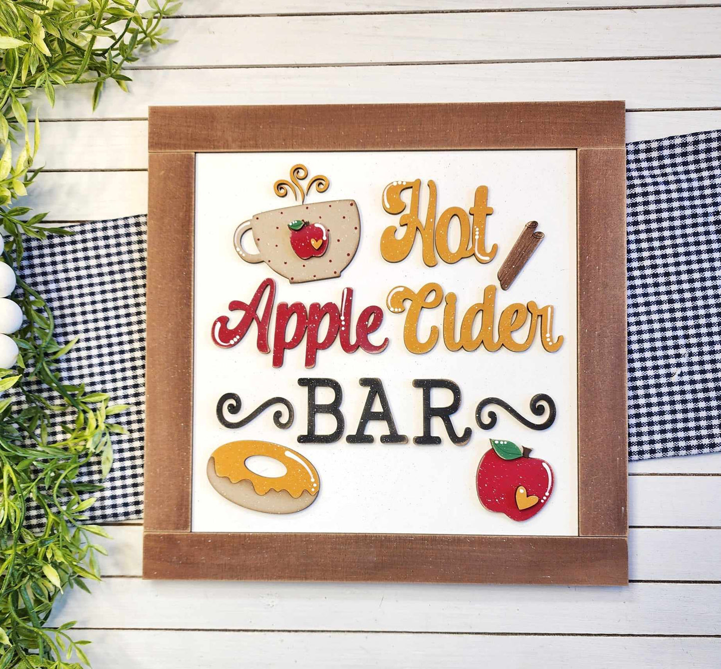 Apple Cider Season Hot Apple Cider Bar Word Art DIY Kit