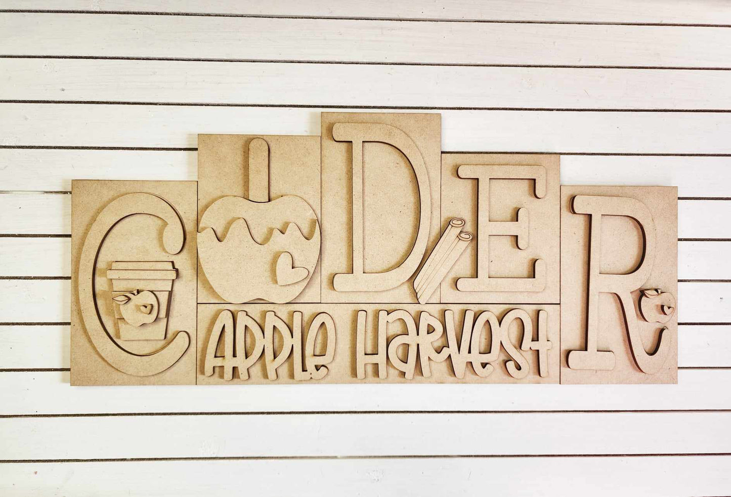 Apple Cider Harvest Word Art DIY Kit