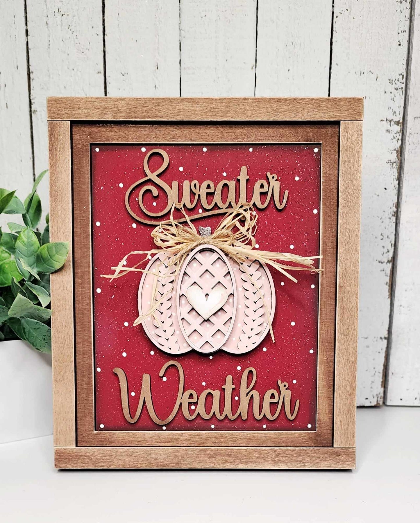 Sweater Pumpkin Interchangeable Sign DIY Kit