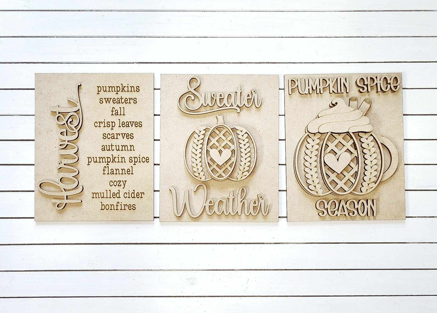 Sweater Pumpkin Interchangeable Sign DIY Kit