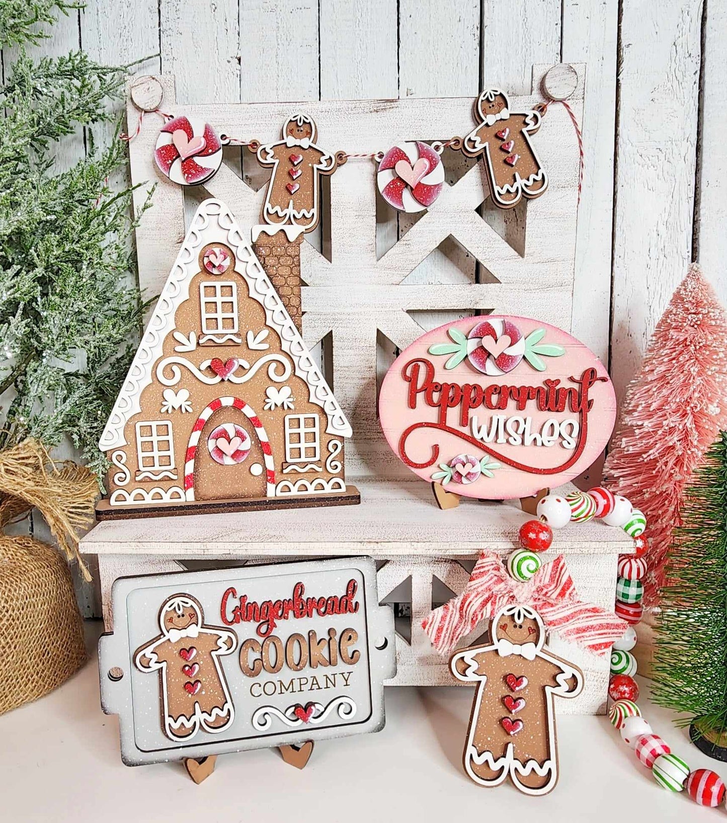 Gingerbread Tiered Tray Set - DIY KIT