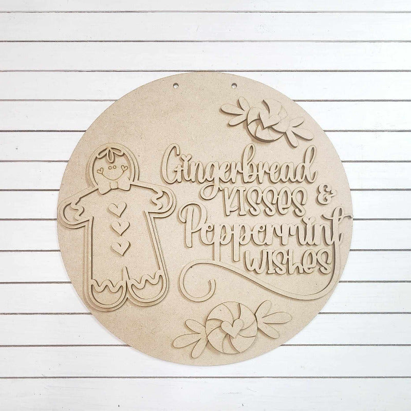 Gingerbread Christmas Door Hanger DIY Kit