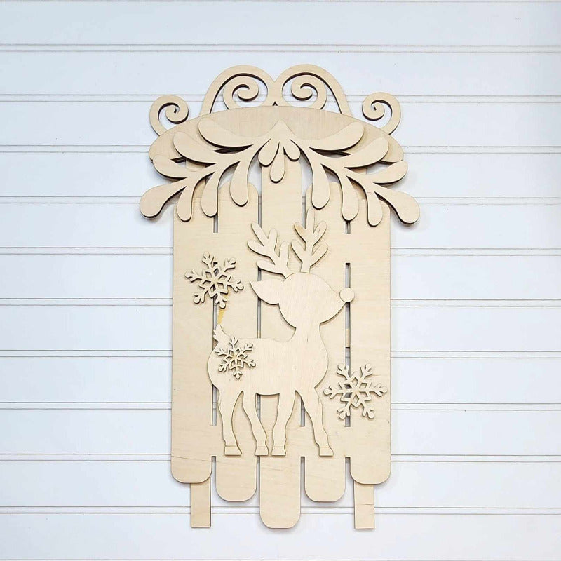 Oh Deer Sled Shelf Decor DIY Kit
