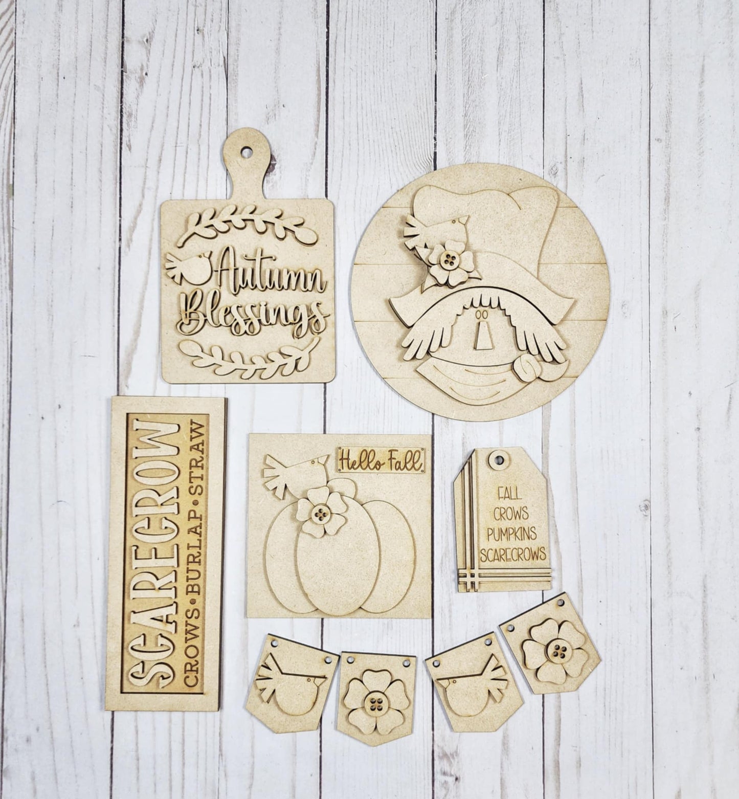 Fall Scarecrow Tiered Tray DIY Kit