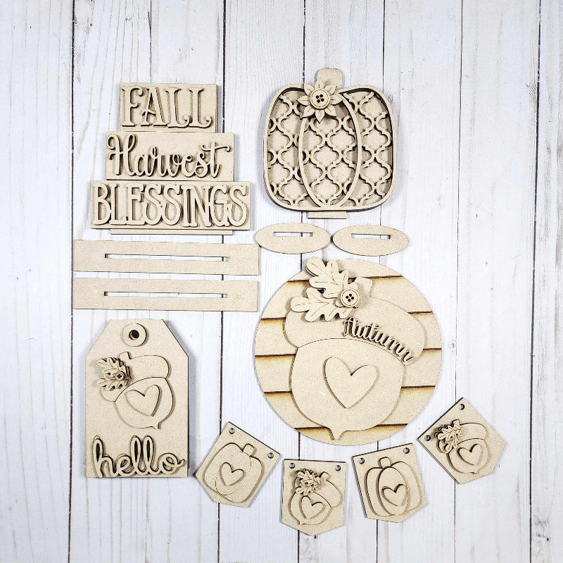 Fall harvest Tiered Tray DIY Kit from Little Grey Loft
