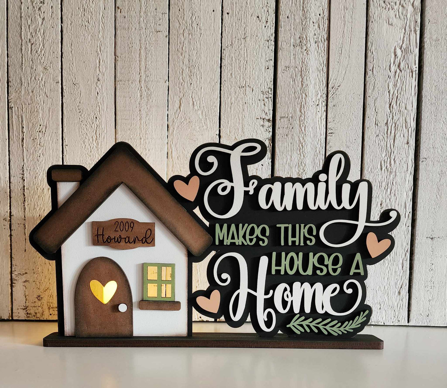 Family Home Votive Shelf Decor DIY Kit