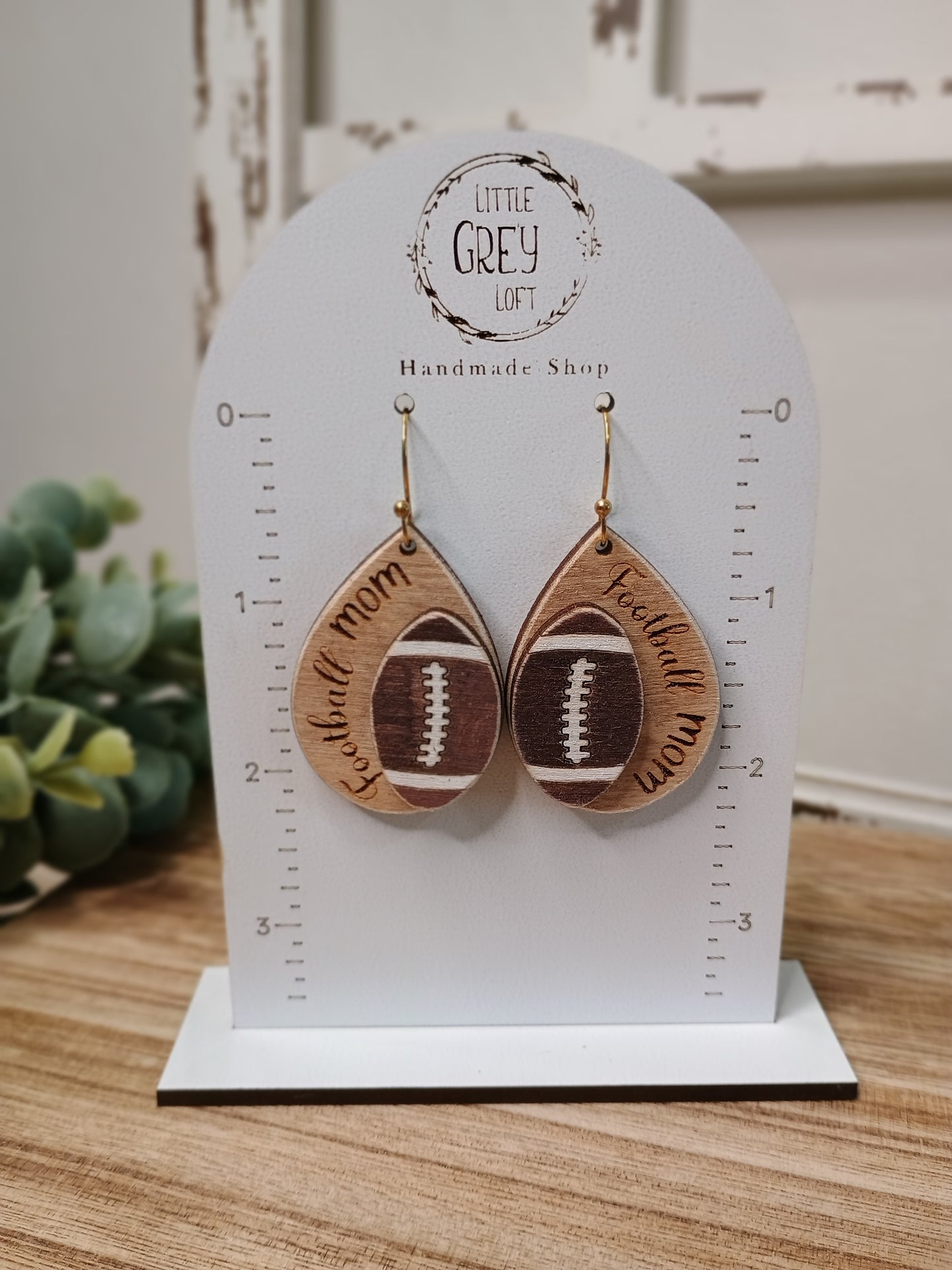 Football Mom Dangle Earrings