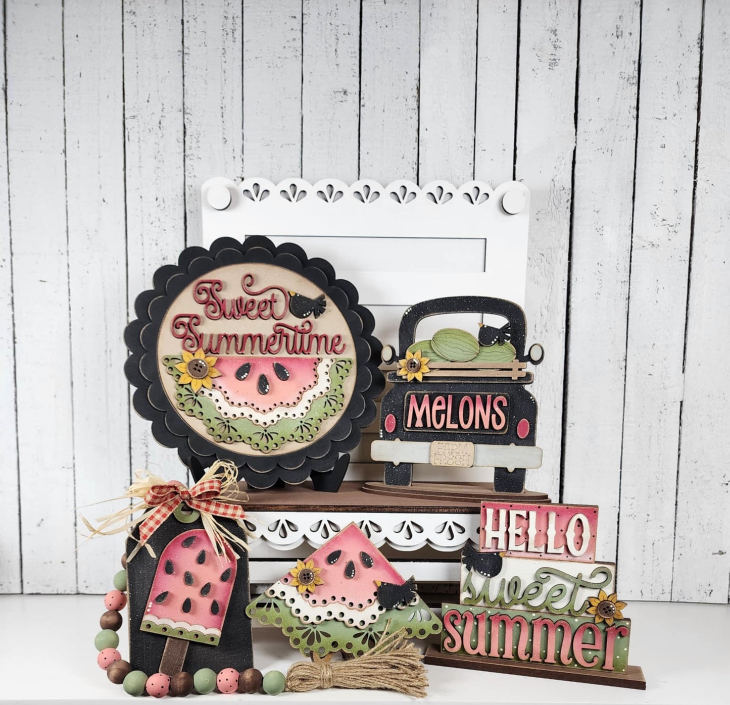 Vintage Watermelon Tiered Tray DIY Kit