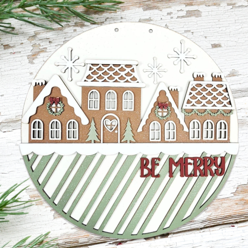 Victorian Gingerbread Christmas Door Hanger DIY Kit