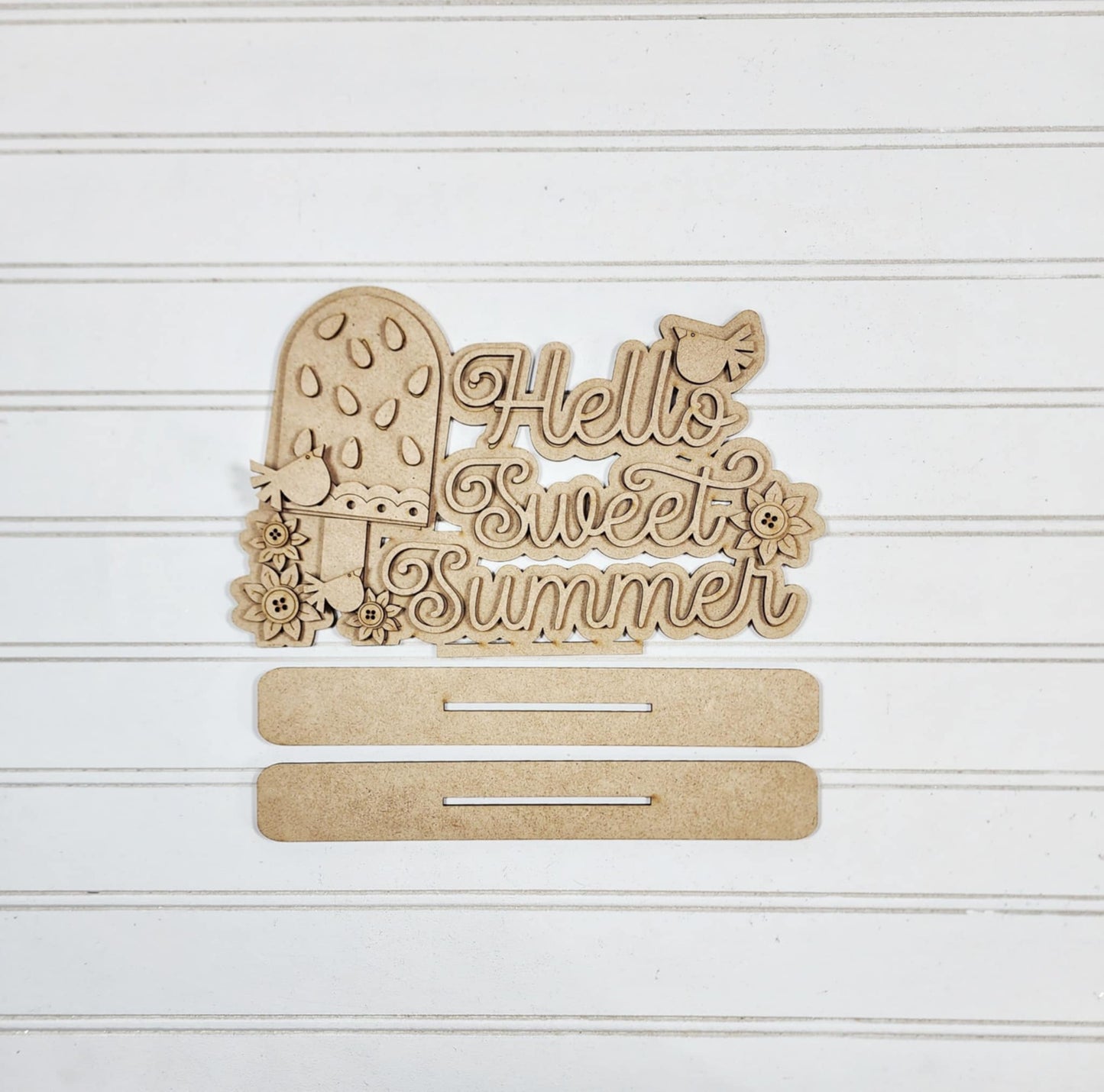 Vintage Watermelon Hello Sweet Summer Word Art DIY Kit
