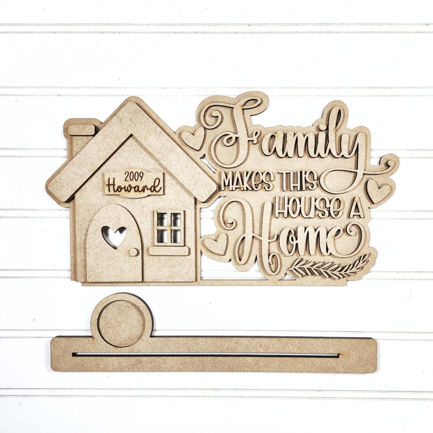 Family Home Votive Shelf Decor DIY Kit