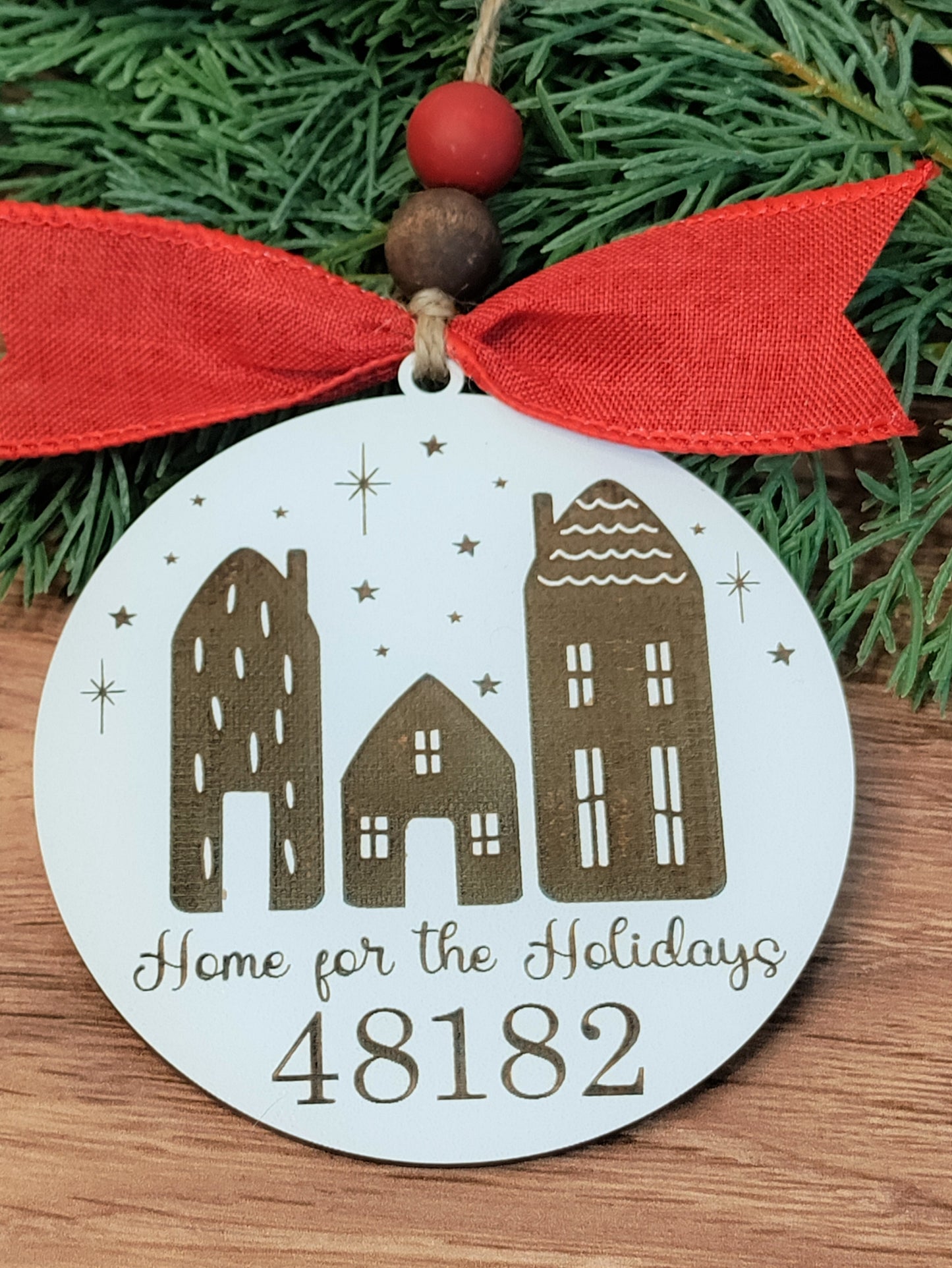 Home for the Holidays Zip Code Ornament