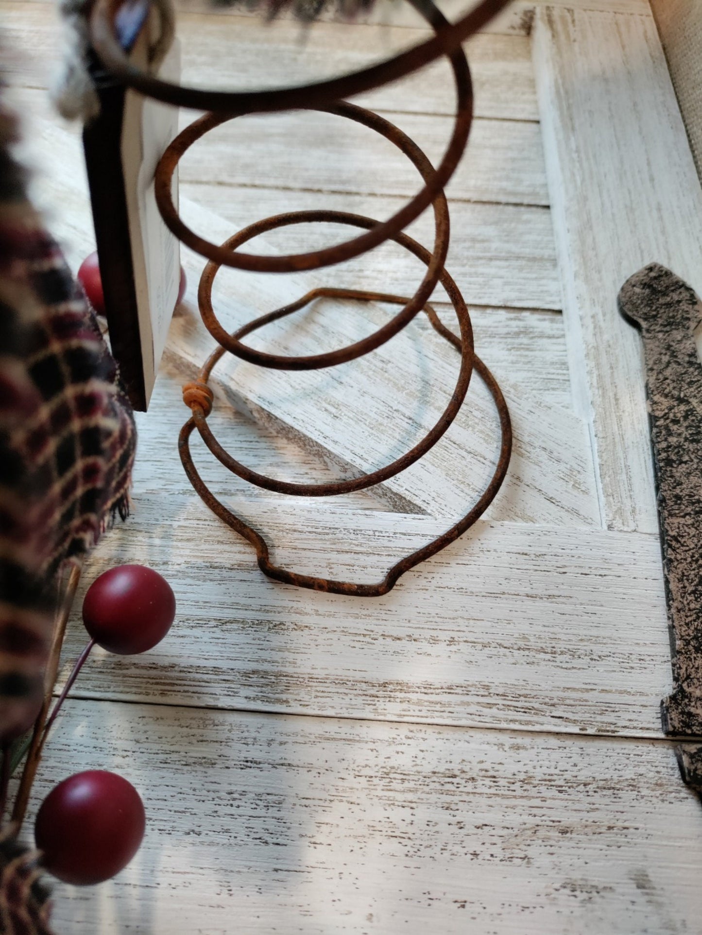 Primitive Snowman on Spring, Country Snowman, Christmas Decor, Handmade Snowman, Farmhouse Christmas Decor, Snowman Nodder, Holiday Decor