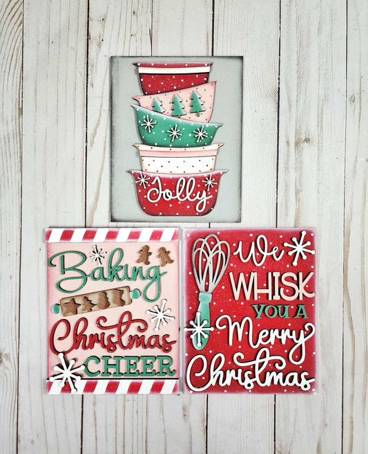 Christmas Baking Interchangeable Sign Insert DIY Kit