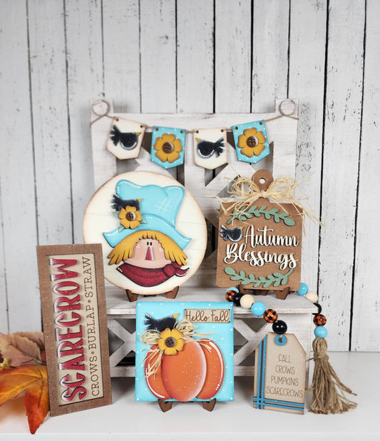 Fall Scarecrow Tiered Tray DIY Kit