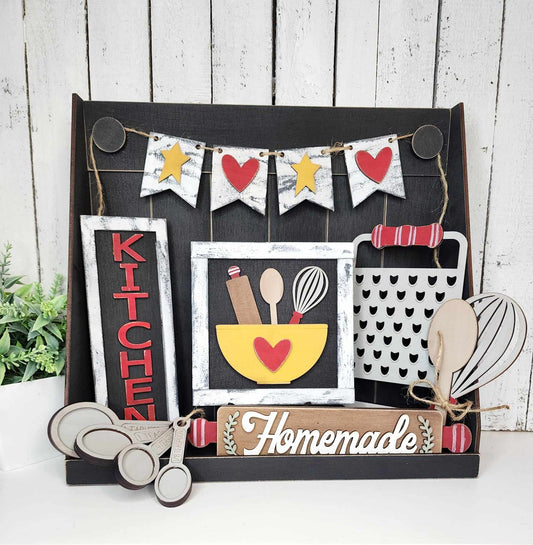 Primitive Home Kitchen Themed Tiered Tray DIY Kit