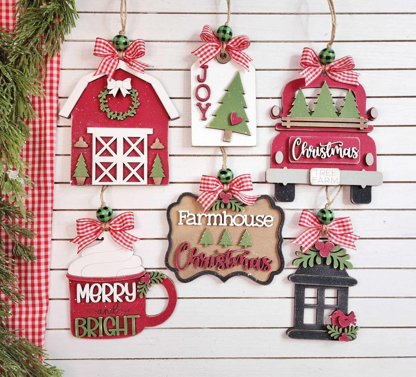Country Christmas Tree Farm Ornaments - DIY KIT