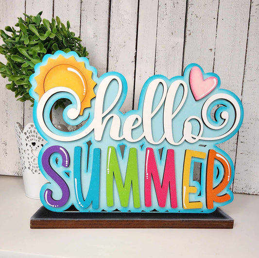 Sweet Summertime Hello Summer Word Art DIY Kit