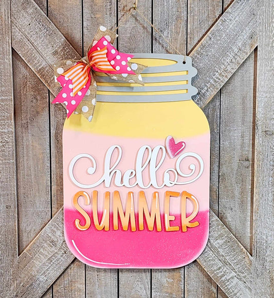 Sweet Summertime Hello Summer Door Hanger DIY Kit