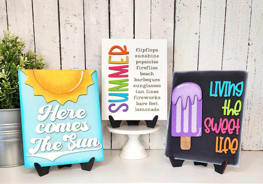 Sweet Summertime Interchangeable Sign DIY Kit
