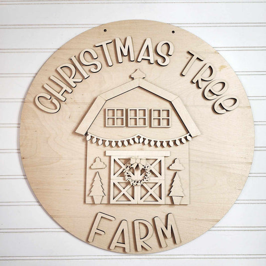 Christmas Tree Farm Door Hanger - DIY KIT