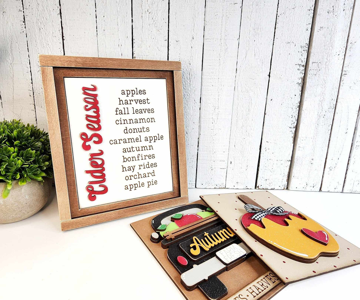 Apple Cider Harvest Interchangeable Sign DIY Kit