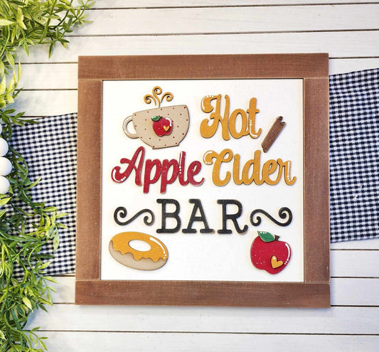 Apple Cider Season Hot Apple Cider Bar Word Art DIY Kit