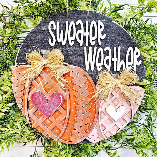 Sweater Pumpkin Sweater Weather Door Hanger DIY Kit