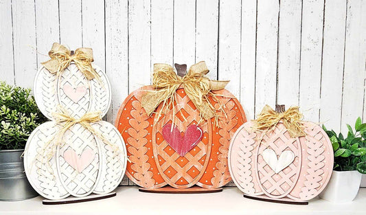 Sweater Pumpkin Trio Shelf Sitter DIY Kit