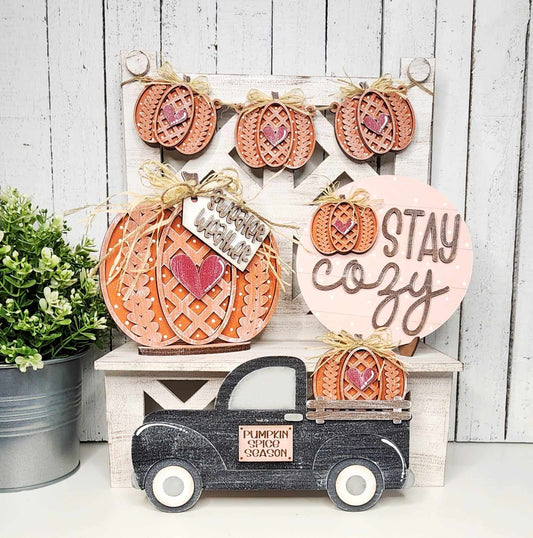 Sweater Pumpkin Tiered Tray DIY Kit