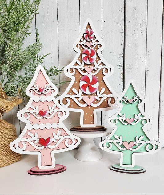 Gingerbread Christmas Tree Trio DIY Kit