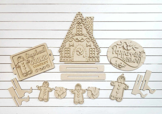Gingerbread Tiered Tray Set - DIY KIT