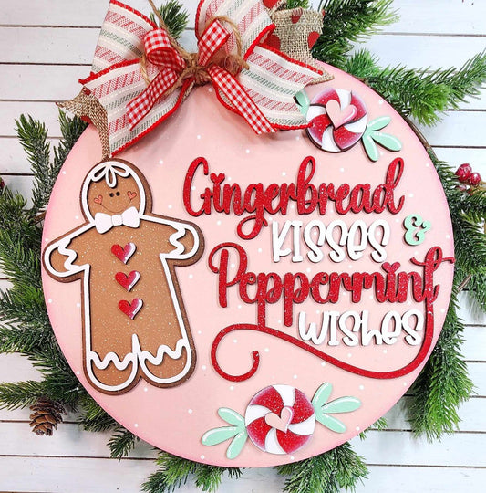 Gingerbread Christmas Door Hanger DIY Kit