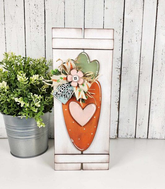 Prim Easter Carrot Table Top Pallet DIY Kit