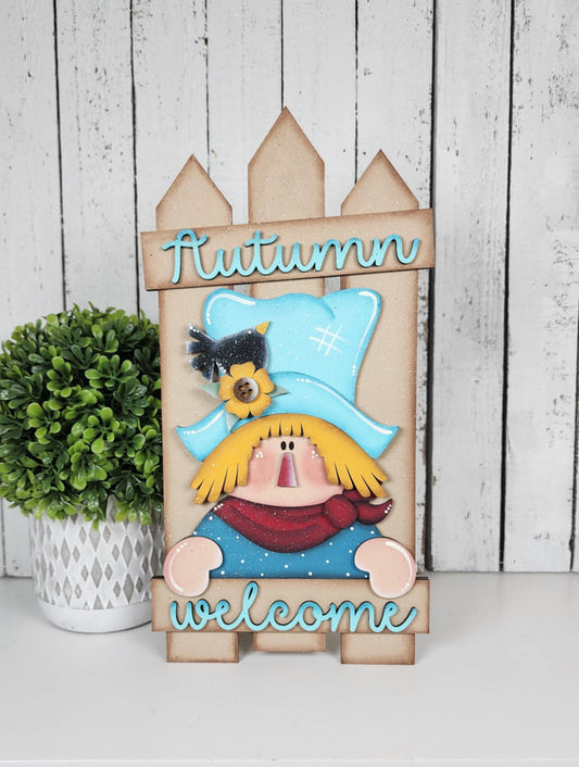 Fall Scarecrow Fence Leaner DIY Kit