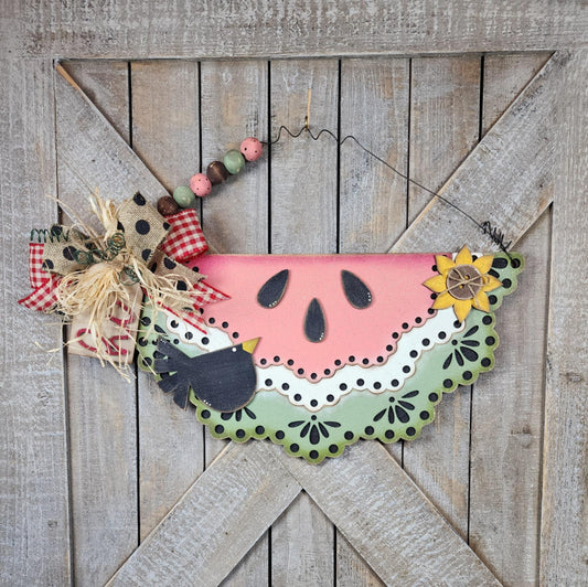 Vintage Watermelon Slice Door Hanger DIY Kit