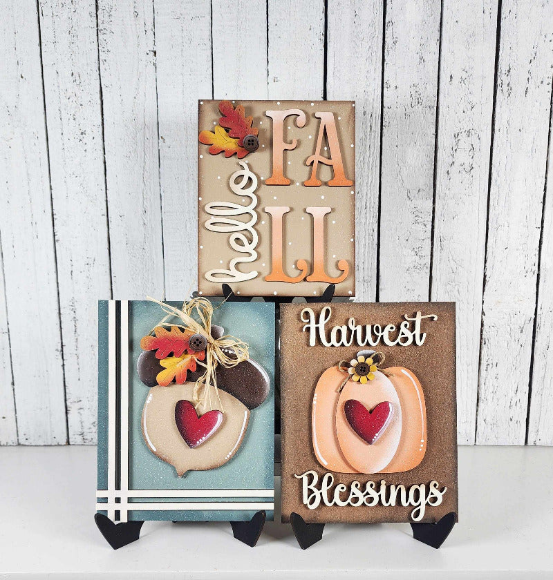 Fall Harvest Interchangeable Sign Insert DIY Kit