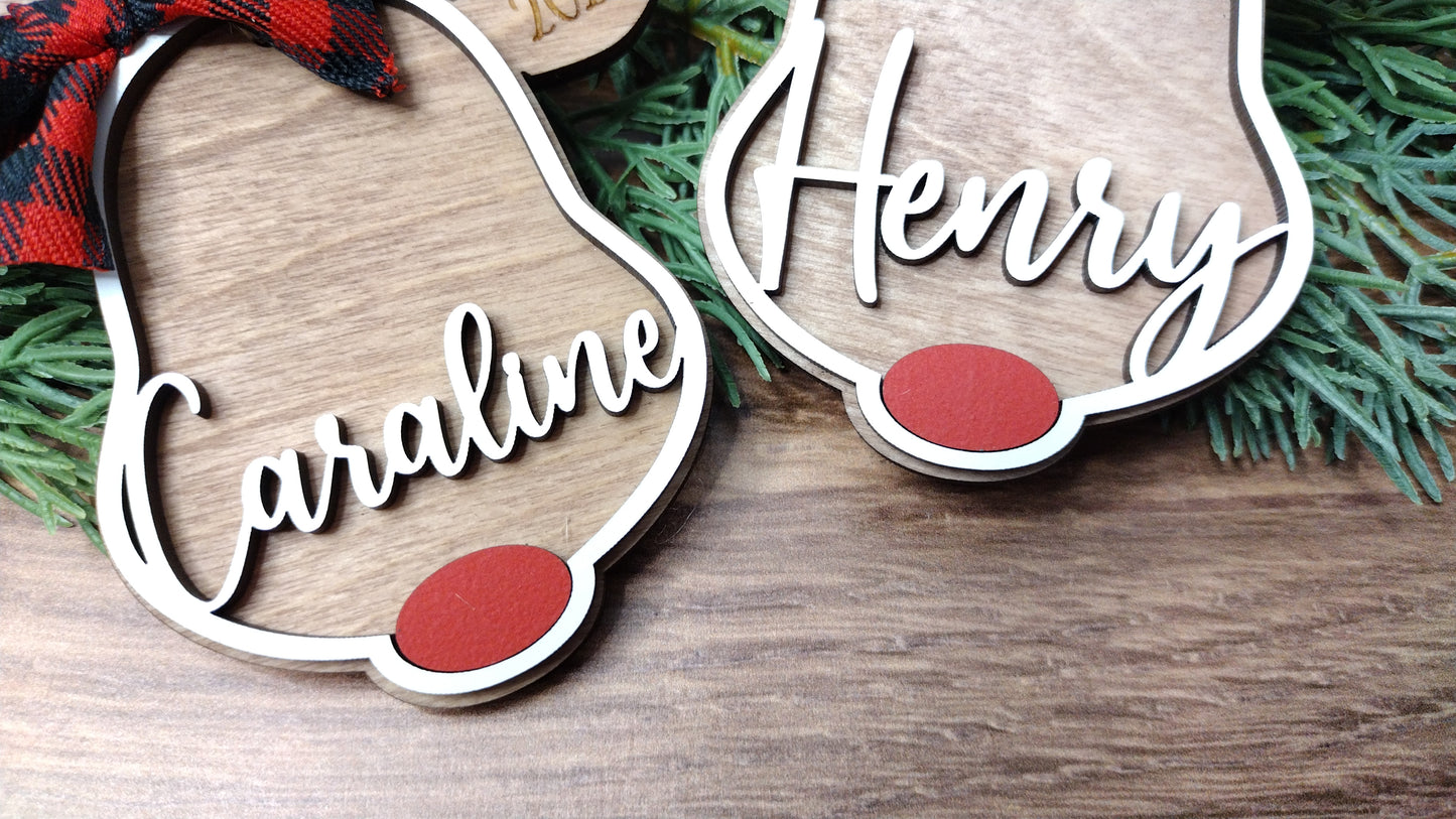 Personalized Reindeer Ornament